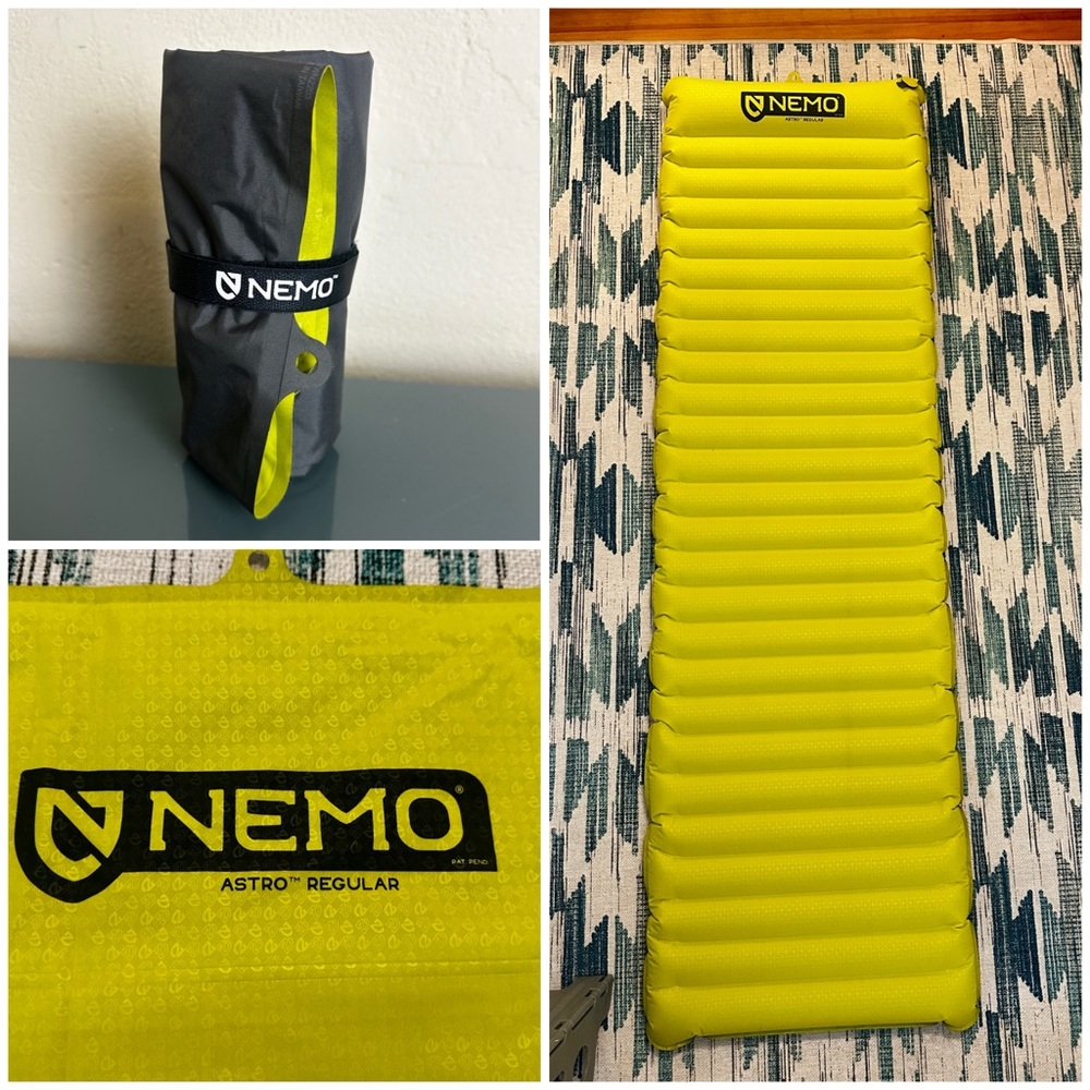 Nemo Astro Non-Insulated Sleeping Pad, Regular, 72"x20", Yellow, R 1.5